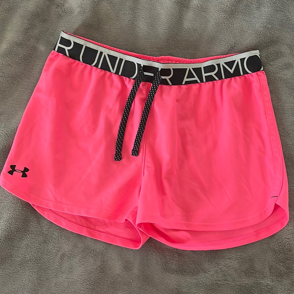 Hot Pink Under Armour Shorts-size YXL